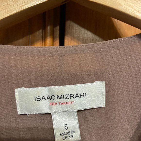 Isaac Mizrahi flowy brown short sleeve dress, size S - Picture 6 of 10